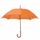 Зонт-трость механический, деревянная ручка, оранжевый