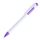Ручка шариковая MAVA, белый, фиолетовый