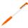 N13, ручка шариковая с грипом, пластик, белый, оранжевый, белый, оранжевый