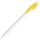 Ручка шариковая X-1 WHITE, белый/желтый непрозрачный клип, пластик, белый, желтый