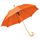 Зонт-трость с деревянной ручкой, полуавтомат; оранжевый; D=103 см, L=90см; 100% полиэстер, оранжевый