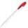 Ручка шариковая X-1 WHITE, белый/красный непрозрачный клип, пластик, белый, красный