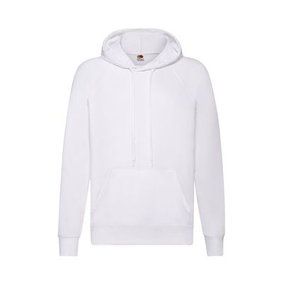 Толстовка без начеса LIGHTWEIGHT HOODED SWEAT 240, белый