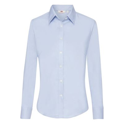 Рубашка женская LONG SLEEVE OXFORD SHIRT LADY-FIT 135, голубой