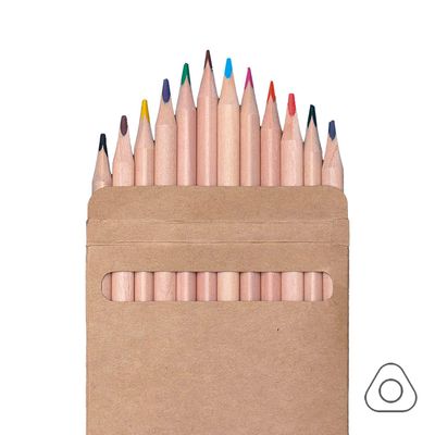 Набор цветных карандашей KINDERLINE middle,12 цветов, дерево, картон, бежевый