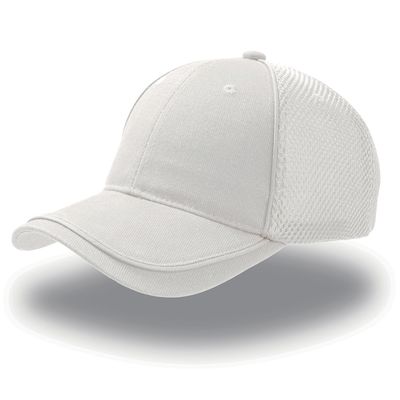 Бейсболка "Golf", 6 клиньев, сетка,  застежка на липучке, белый