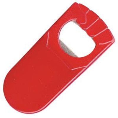 Открывалка  "Кулачок" красная, 9,5х4,5х1,2 см;  фростированный пластик/ тампопечать, красный