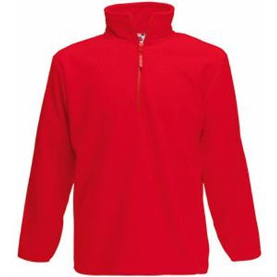 Толстовка мужская ZIP NECK MICRO 250, ярко-красный