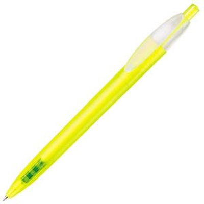 X-1 FROST, ручка шариковая, фростированный желтый, пластик, желтый