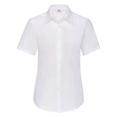 Рубашка женская SHORT SLEEVE OXFORD SHIRT LADY-FIT 130, белый