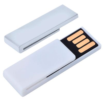 USB flash-карта "Clip" (8Гб),белая,3,8х1,2х0,5см,пластик, белый