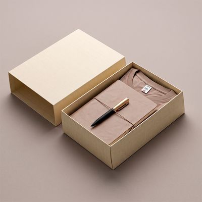 Набор подарочный Welcome Box: футболка LIBRA размер M/L, ежедневник, ручка в коробке, бежевый