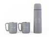 Набор "Гейзер" (термос, 2 кружки), покрытие soft touch, серый