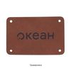 Шильд 4х6 см имитация кожи, коричневый