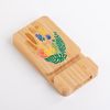 Беспроводное (10W) зарядное устройство "Bamboo Power" 5000 mAh с подставкой под смартфон, бамбук, бежевый