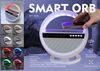 Bluetooth колонка "Smart Orb" 5Вт с беспроводным (15W) ЗУ, лампой, часами, FM радио, белый