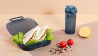 Набор "Eat&Drink box": бутылка, ланч-бокс, синий с голубым