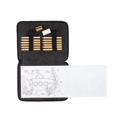 Набор для рисования "Эскиз" , черный с серым