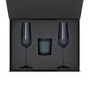 Подарочный набор свеча Enigma + 2 бокала для шампанского Sapphire в черной коробке