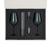 Подарочный набор 2 бокала для вина Emerald + набор для вина Sacramento в серой коробке