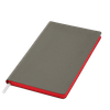 Ежедневник Latte soft touch недатированный, серый/красный