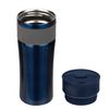 Термокружка вакуумная Polo, синяя (серая манжета)