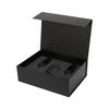 Подарочный набор свеча Enigma + 2 бокала для шампанского Black Edition в черной коробке