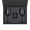 Подарочный набор свеча Enigma + 2 бокала для вина Black Edition в черной коробке