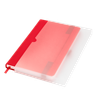 Ежедневник Alpha недатированный, красный/серый