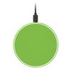 Беспроводное зарядное устройство с подсветкой 15W Auris, салатовое