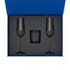 Подарочный набор свеча Enigma + 2 бокала для шампанского Black Edition в синей коробке