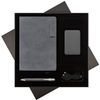 Подарочная коробка с ложементом для ежедневника, ручки и аккумулятора, черная (под съемные ложементы)