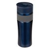 Термокружка вакуумная Polo, синяя (серая манжета)