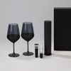 Подарочный набор 2 бокала для вина Black Edition + набор для вина Sacramento в черной коробке