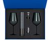 Подарочный набор 2 бокала для вина Emerald + набор для вина Sacramento в синей коробке