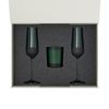Подарочный набор свеча Enigma + 2 бокала для шампанского Emerald в серой коробке