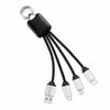 Кабель - брелок Plug с подсветкой гравировки, черный