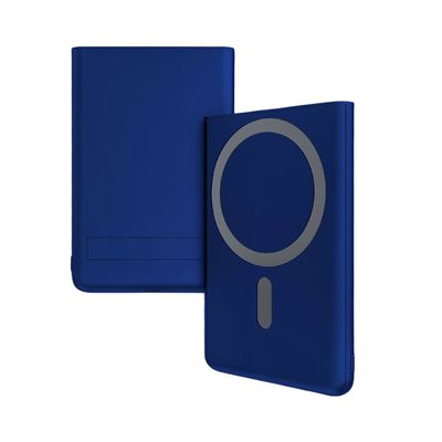 Магнитный внешний аккумулятор Slims с беспроводной зарядкой (15W), 5000 Mah