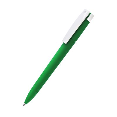 Ручка пластиковая T-pen софт-тач, зеленая